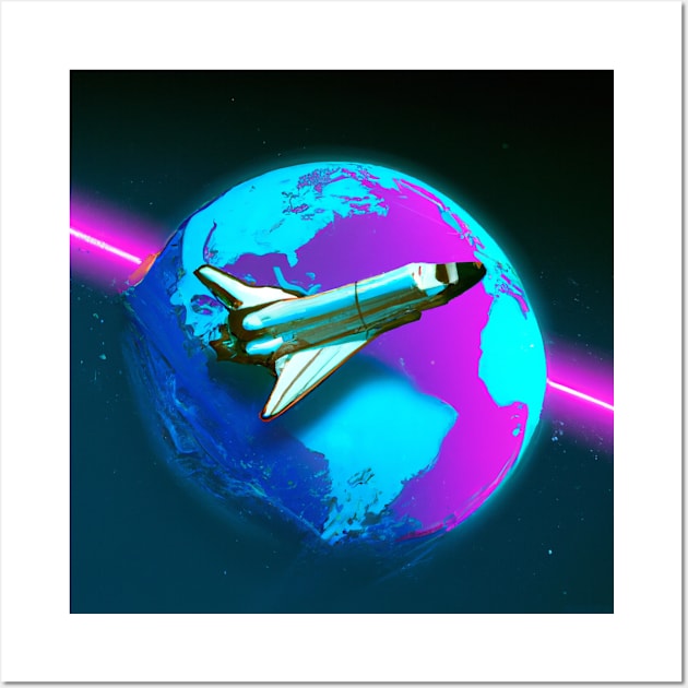 Space Shuttle in Orbit Wall Art by Starbase79